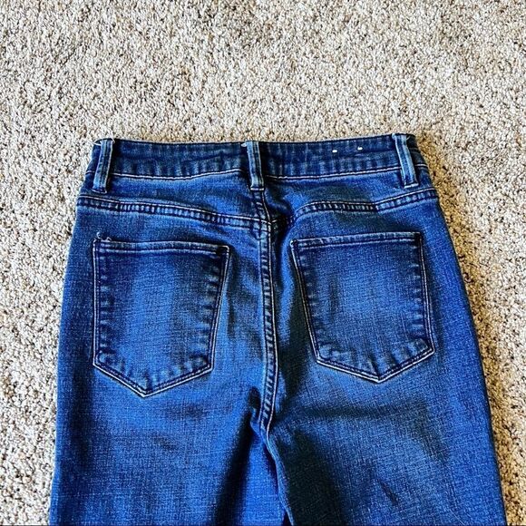 Harper Medium Wash High Rise Raw Hem Skinny Jeans Size 27 - Picture 5 of 6